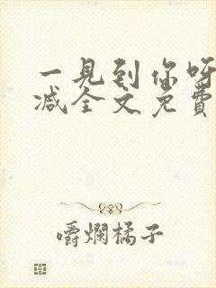 一见到你呀无删减全文免费阅读