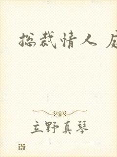 总裁情人 庭妍封面