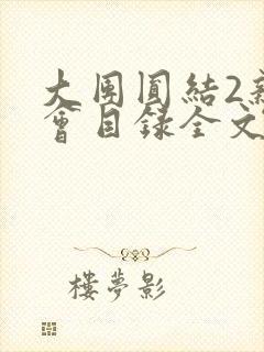 大团圆结2亲情会目录全文阅读视频