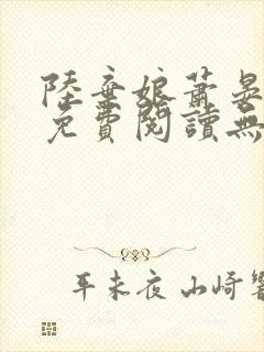 陆弃娘萧晏全文免费阅读无弹窗封面