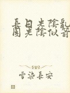 长日光阴乱作一团光阴似箭无弹窗封面