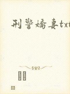 刑警娇妻txt封面