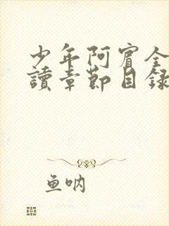 少年阿宾全文阅读章节目录