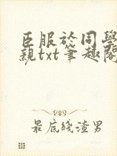 臣服于同学的母亲txt笔趣阁封面