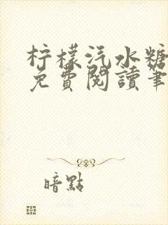 柠檬汽水糖全文免费阅读笔趣阁封面