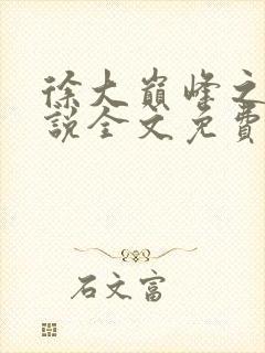 徐大巅峰之路小说全文免费阅读