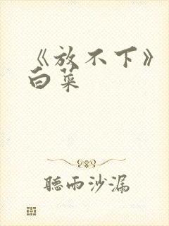 《放不下》半截白菜封面