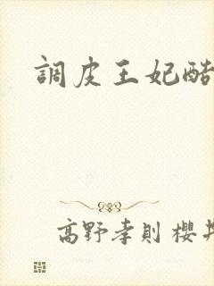 调皮王妃酷王爷封面