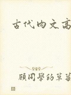 古代肉文高辣文