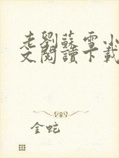 老刘苏雪小说全文阅读下载封面