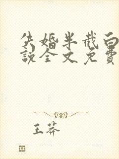 失婚半截白菜小说全文免费阅读封面