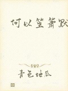 何以笙箫默小说封面