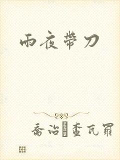 雨夜带刀封面
