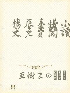 杨辰秦惜小说全文免费阅读最新