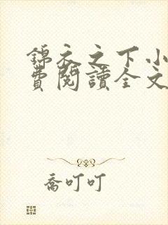 锦衣之下小说免费阅读全文无删减