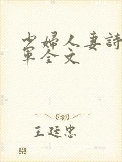 少妇人妻诗雨小军全文
