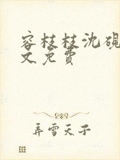 容枝枝沈砚书全文免费