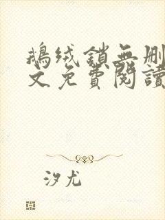 鹅绒锁无删减全文免费阅读笔趣阁