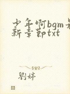 少年啊bgm最新章节txt