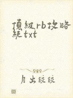 顶级rb攻略系统txt