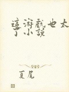 这游戏也太真实了小说封面