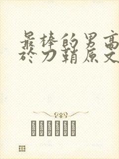 最棒的男高中生于刀鞘原文阅读