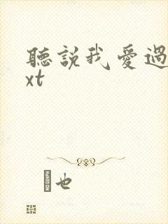 听说我爱过你txt