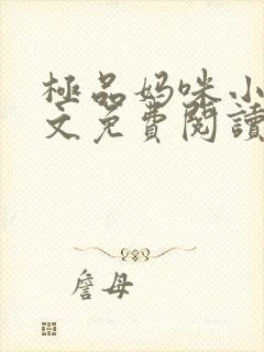 极品妈咪小说全文免费阅读