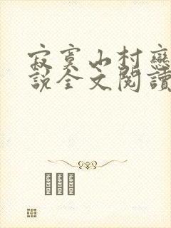 寂寞山村恋上小说全文阅读封面