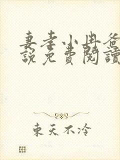 妻孝小冉爸爸小说免费阅读