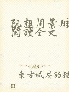 阮想周景维免费阅读全文