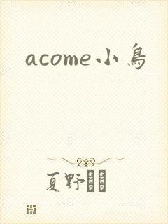 acome小鸟封面