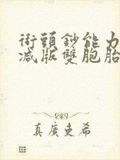 街头钞能力无删减版双胞胎