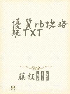 优质rb攻略系统TXT封面