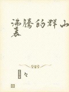 沸腾的群山演员表封面