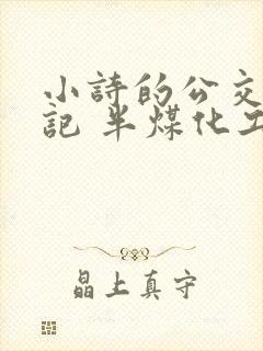 小诗的公交车日记 半煤化工