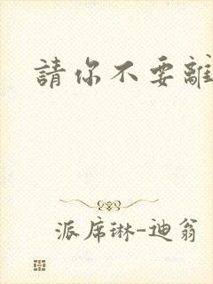 请你不要离开我