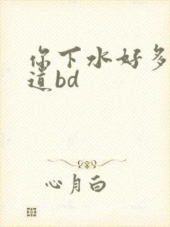 你下水好多下水道bd