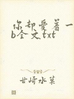 你却爱着一个sb全文txt