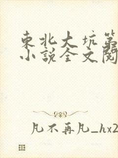 东北大坑第二部小说全文阅读