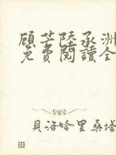 顾芒陆承洲小说免费阅读全文免费阅读下载