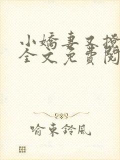 小娇妻又撩又甜全文免费阅读