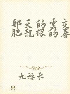 那天的云交雨合肥龙根的春天