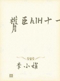 权臣hlH十一月封面