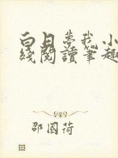 白日梦我小说在线阅读笔趣阁