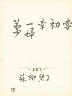 第一章初尝极品少妇