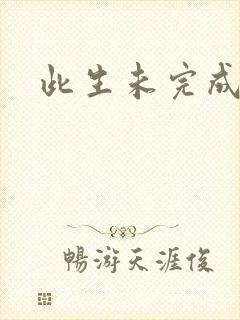 此生未完成