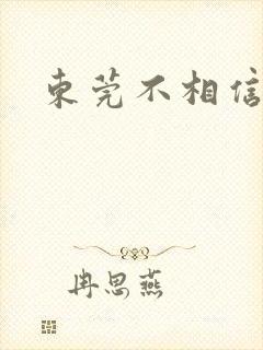 东莞不相信眼泪封面