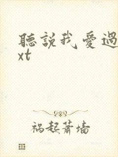 听说我爱过你txt