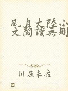 风月大陆小说全文阅读无删减